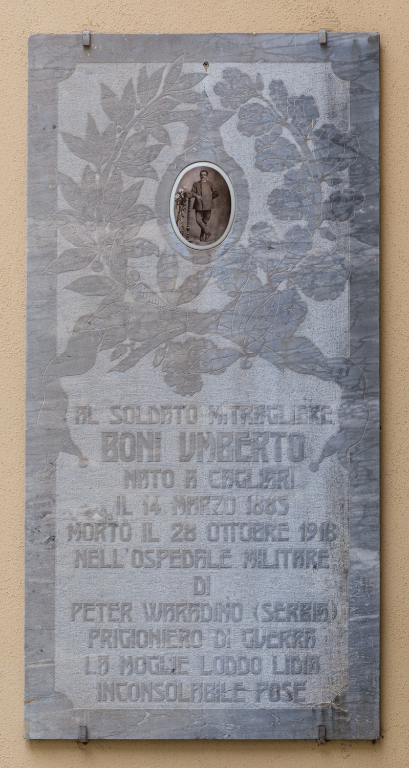 Umberto boni, soggetto assente (monumento ai caduti - a lapide)