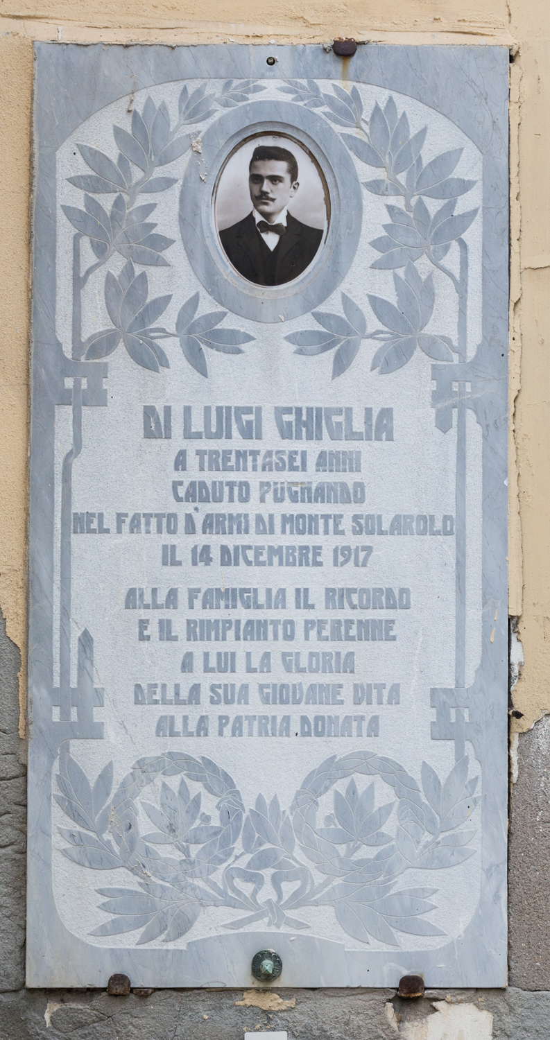 Luigi Ghiglia, soggetto assente (monumento ai caduti - a lapide) - ambito cagliaritano (sec. XX)