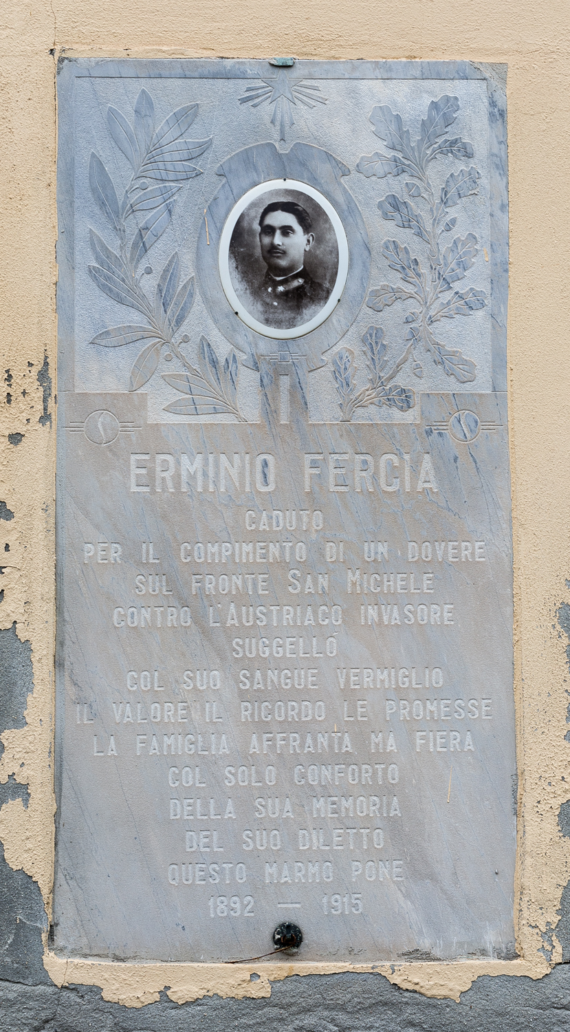 Erminio Fercia, soggetto assente (monumento ai caduti - a lapide) - ambito cagliaritano (sec. XX)