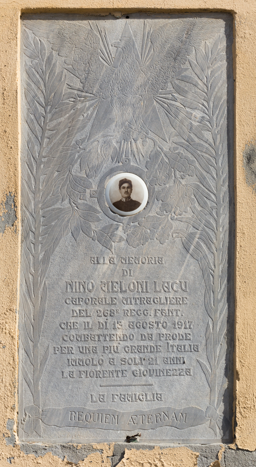 Nino meloni lacu, soggetto assente (monumento ai caduti - a lapide)