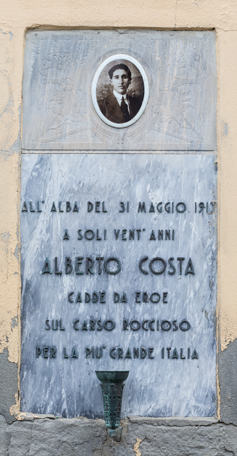 Alberto costa, soggetto assente (monumento ai caduti - a lapide)