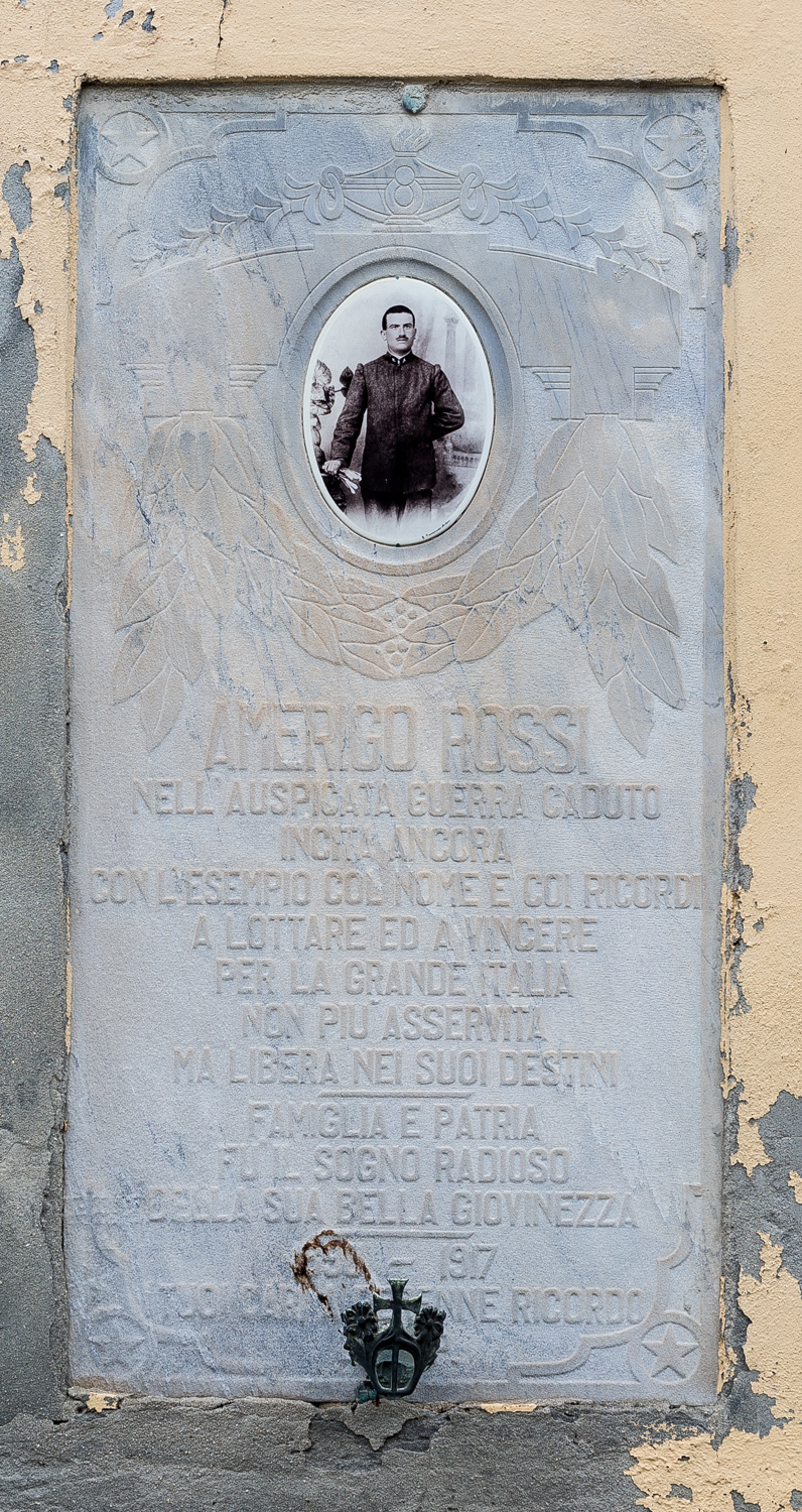 Amerigo rossi, soggetto assente (monumento ai caduti - a lapide)