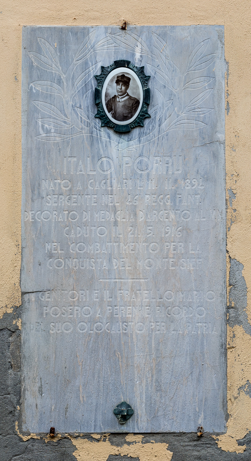 Italo Porru, soggetto assente (monumento ai caduti - a lapide) - ambito cagliaritano (sec. XX)