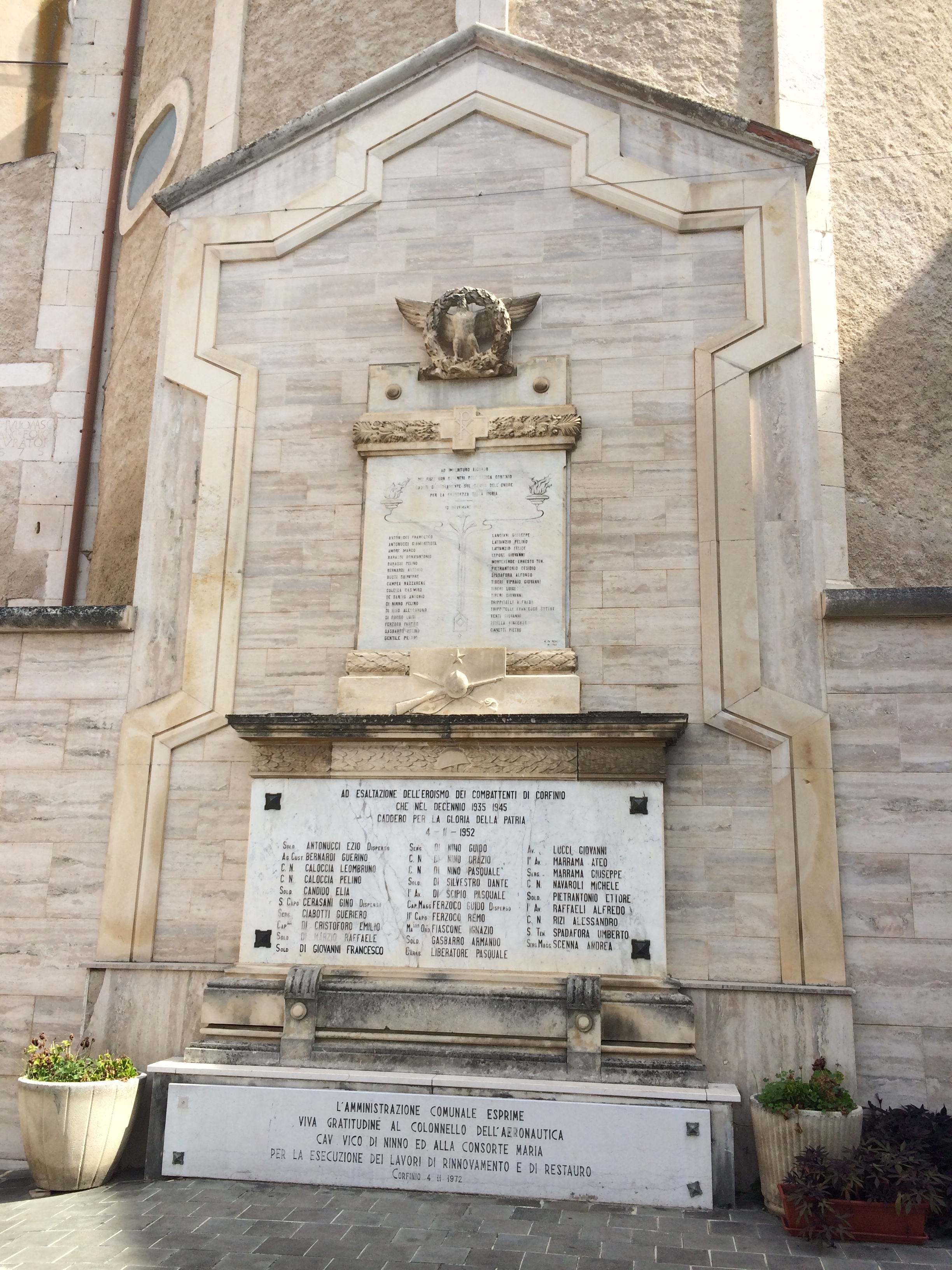 monumento ai caduti - a edicola di Di Renzo Nicola (attribuito) - ambito abruzzese (prima metà XX sec)