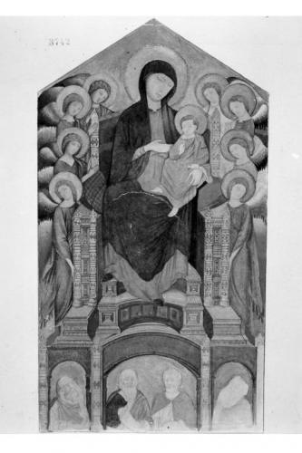 Madonna in Maestà (dipinto) di Cavoti Pietro (seconda metà sec. XIX)