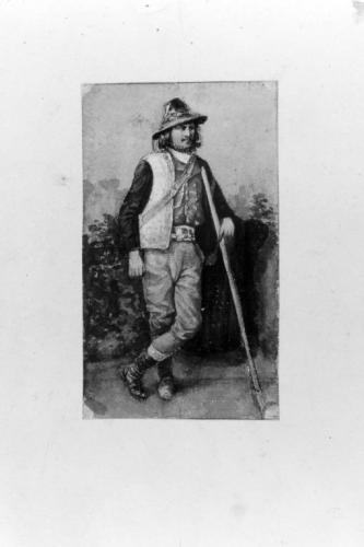 figura maschile (dipinto) di Cavoti Pietro (seconda metà sec. XIX)