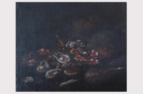 Natura morta di frutti di mare (dipinto) - produzione napoletana (sec. XVIII)