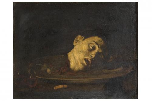 testa di San Giovanni Battista (dipinto) - ambito napoletano (sec. XVII)