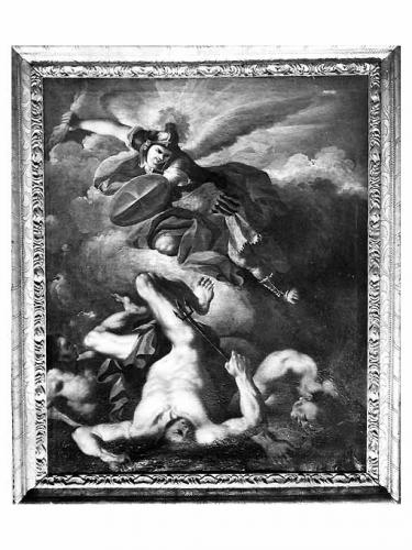 San Michele Arcangelo schiaccia il demonio (dipinto) - ambito napoletano (sec. XVIII)