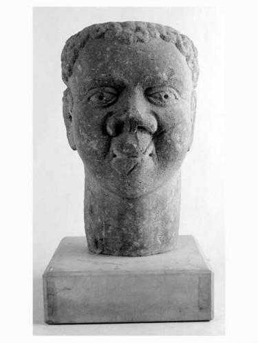 testa di moro (scultura) - ambito pugliese (prima metà sec. XIII)