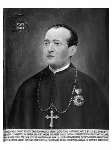Ritratto di Emilio Todisco Grande, vescovo di Nusco (dipinto) - ambito pugliese (inizio sec. XX)