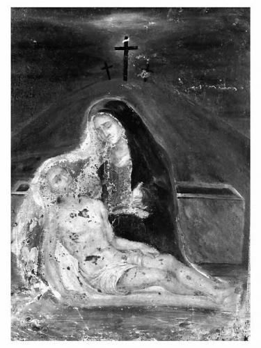 pietà (dipinto) - ambito pugliese (seconda metà sec. XIX)