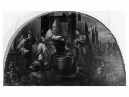 San Mauro battezza i santi Sergio e Pantaleo (dipinto) - ambito pugliese (prima metà sec. XVIII)