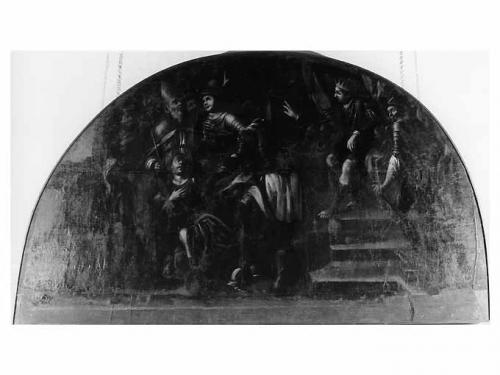 I santi Sergio, Mauro e Pantaleo condannati al martirio (dipinto) - ambito pugliese (prima metà sec. XVIII)