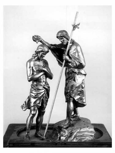 battesimo di Cristo (gruppo scultoreo) - manifattura Italia meridionale (ultimo quarto sec. XIX)