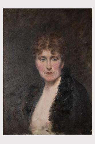 Busto di donna, busto di donna (dipinto) di De Nittis Giuseppe Gaetano (sec. XIX)