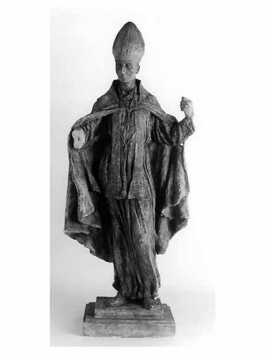 San Carlo Borromeo (statuetta) di Fiore Nicola (sec. XX)