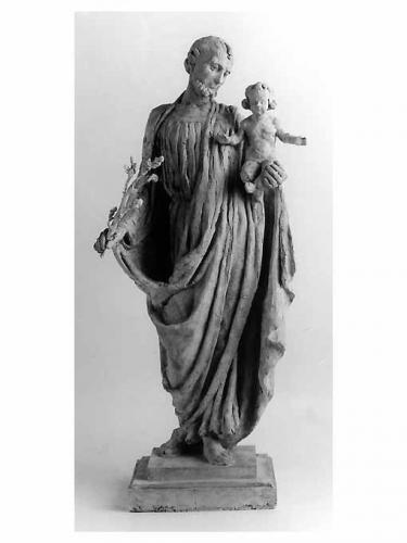 San Giuseppe e Gesù Bambino (statuetta) di Fiore Nicola (sec. XX)
