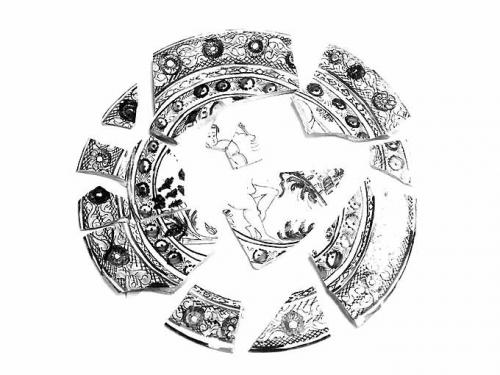 piatto, frammento - manifattura Italia meridionale (seconda metà sec. XVIII)