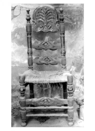 sedia - ambito Italia meridionale (seconda metà sec. XVIII)