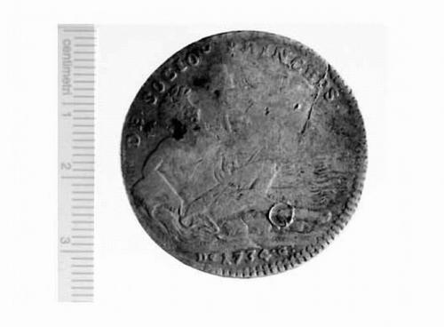 moneta - 1/2 piastra di Berio Francesco Maria, Ariani Antonio, De Gennaro Giovanni Casimiro (sec. XVIII d.C)
