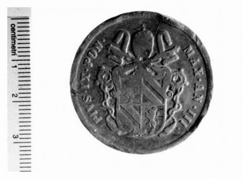 moneta - 2 baiocchi (sec. XIX d.C)