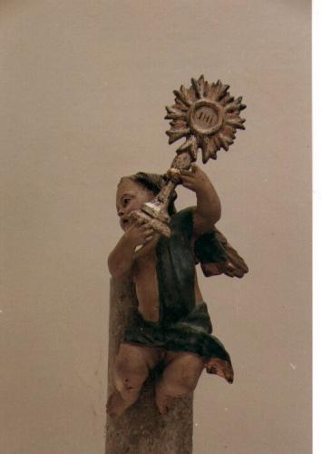 angelo con ostensorio (statuetta) - ambito Italia meridionale (sec. XVIII)