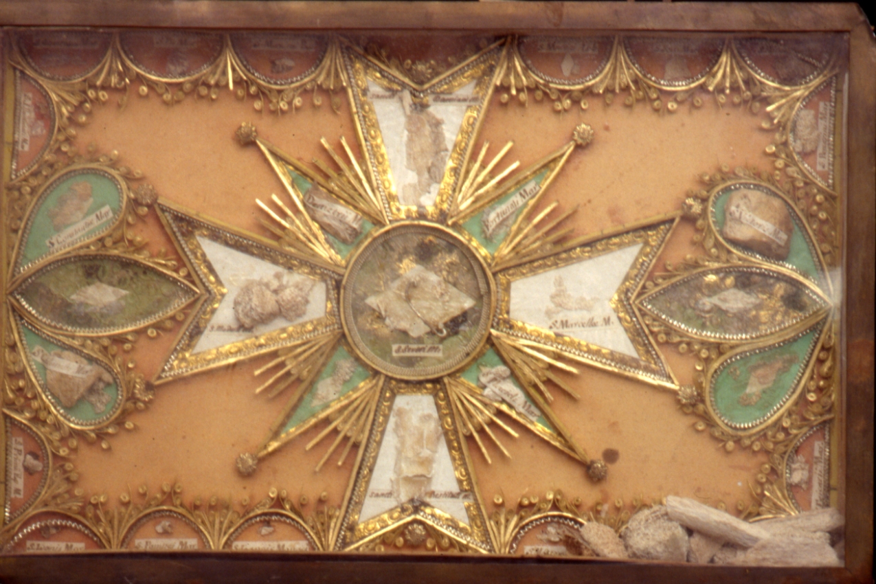 reliquiario, serie - bottega napoletana (seconda metà sec. XIX)