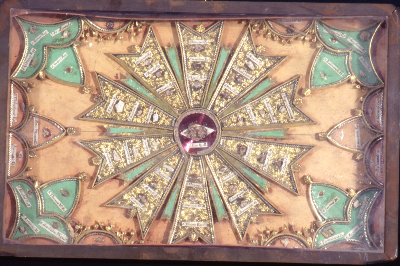 reliquiario, serie - bottega napoletana (seconda metà sec. XIX)