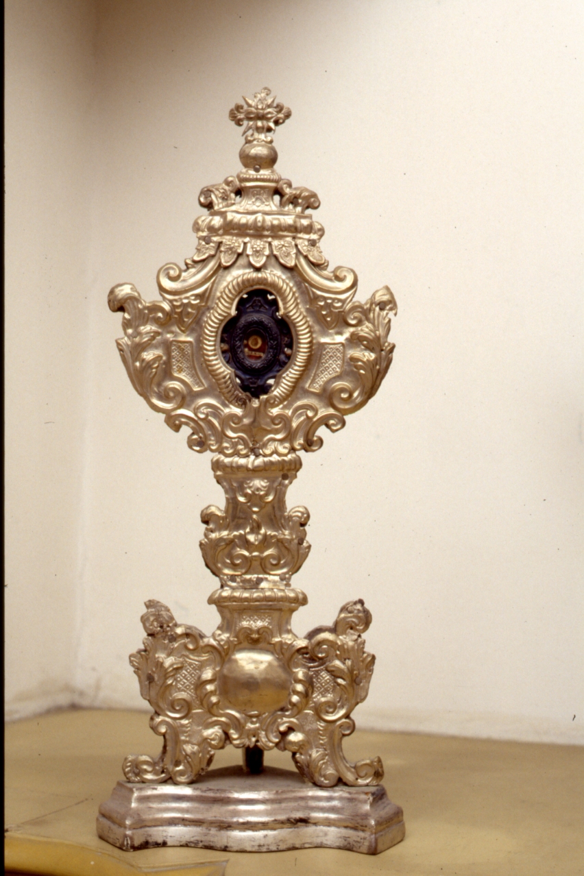 reliquiario - a ostensorio, serie - bottega napoletana (fine sec. XVIII)