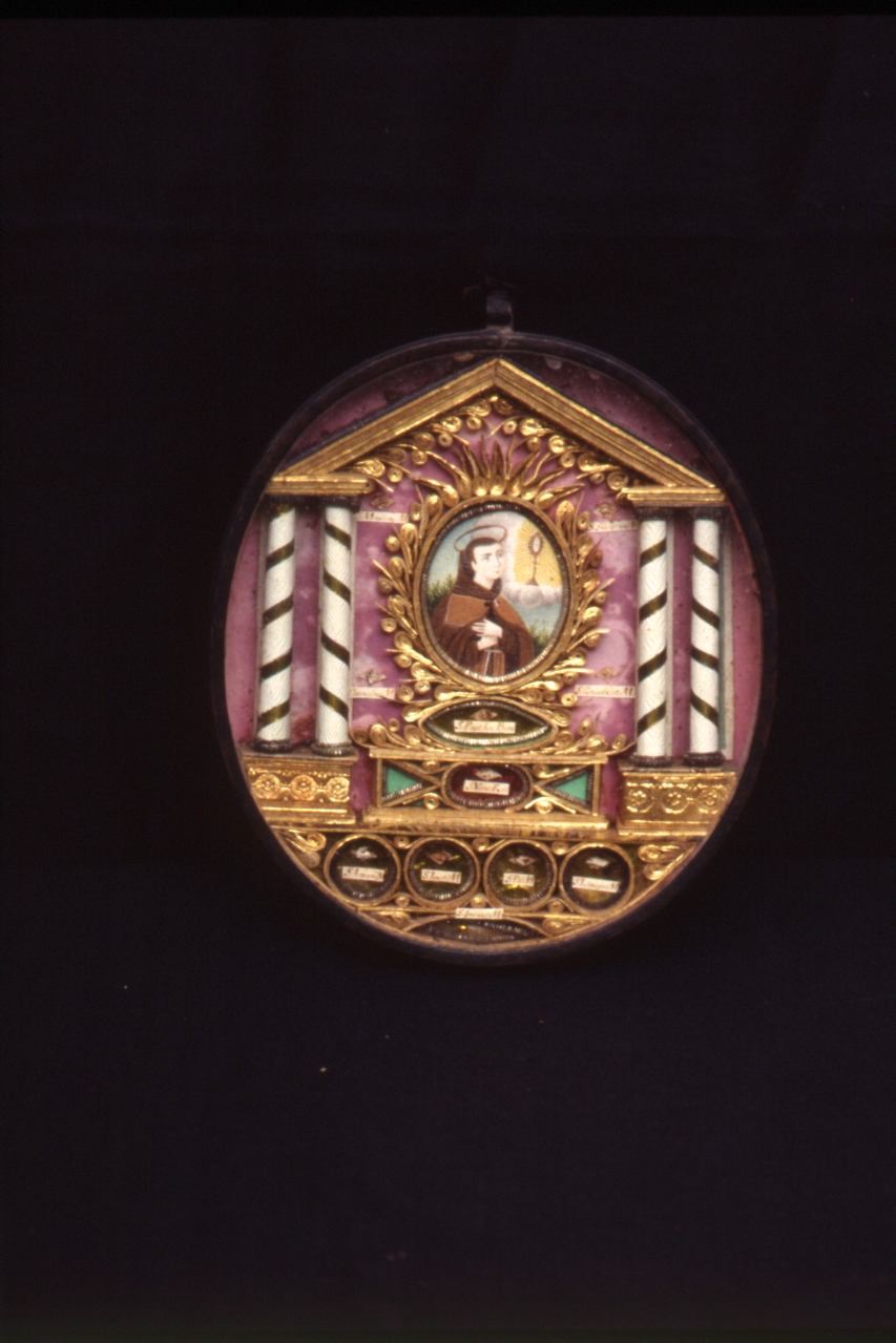 reliquiario, serie - bottega napoletana (seconda metà sec. XIX)