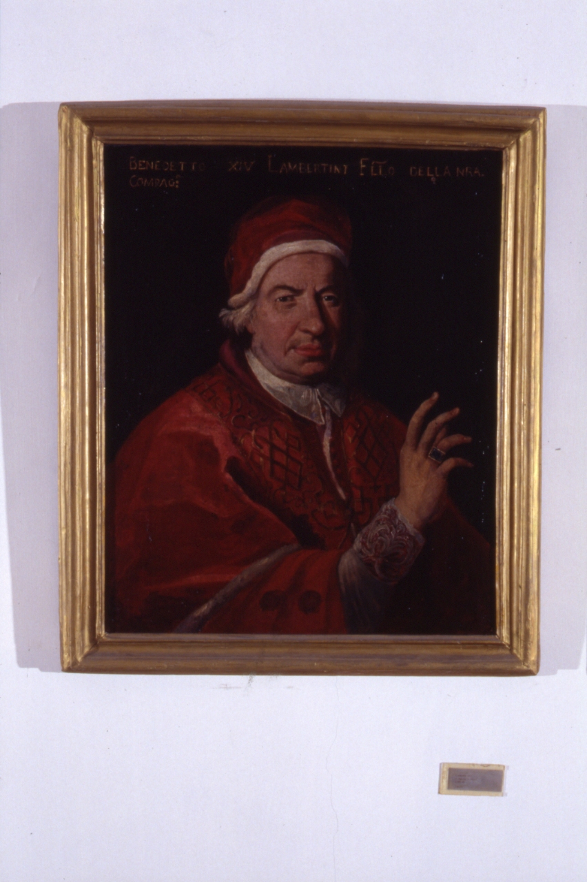 ritratto di papa Benedetto XIV (dipinto) - ambito napoletano (sec. XVIII)