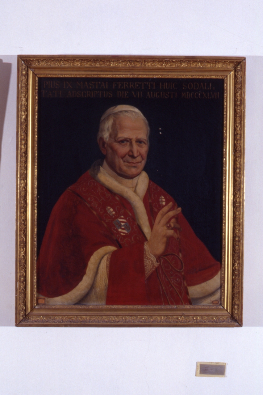 ritratto di papa Pio IX (dipinto) - ambito napoletano (sec. XIX)