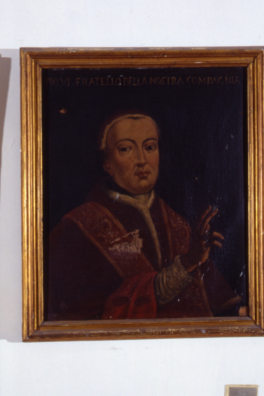 ritratto di papa Pio VI (dipinto) - ambito napoletano (sec. XVIII)