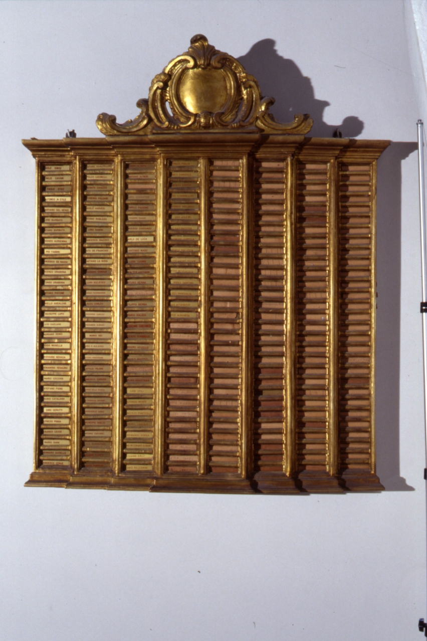 tabella di confraternita, serie - bottega napoletana (metà sec. XVIII)