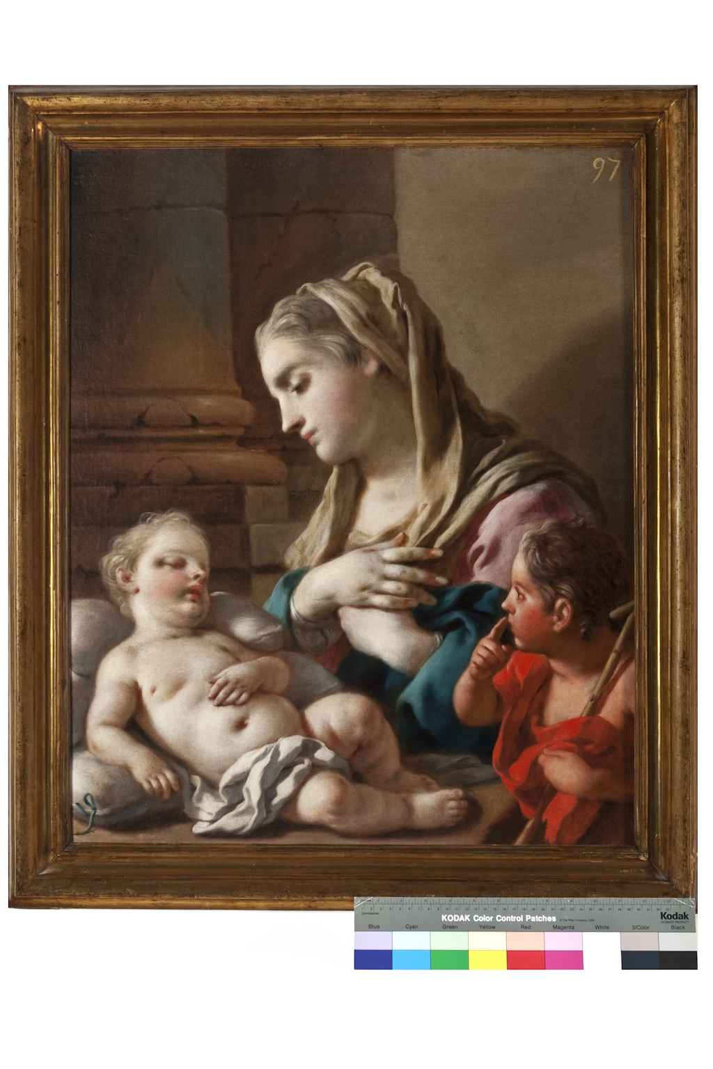 Madonna con bambino (dipinto) di De Mura Francesco (sec. XVIII)