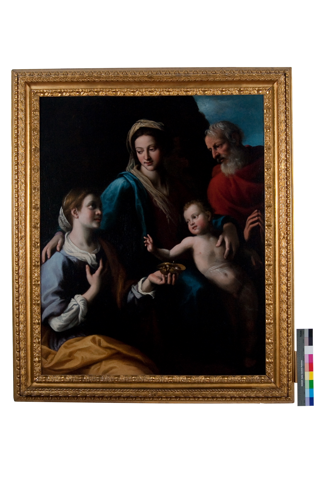 Sacra Famiglia con Santa Lucia (dipinto) di Santafede Fabrizio (sec. XVII)