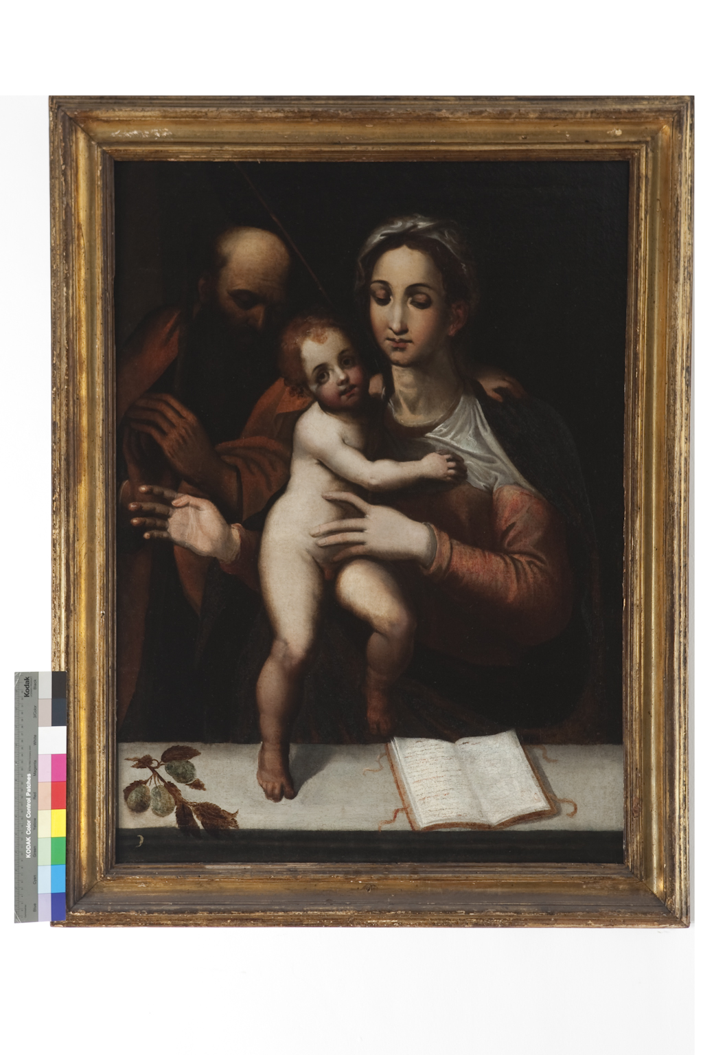 Sacra Famiglia (dipinto) di Lama Giovan Bernardo (bottega) (terzo quarto sec. XVII)