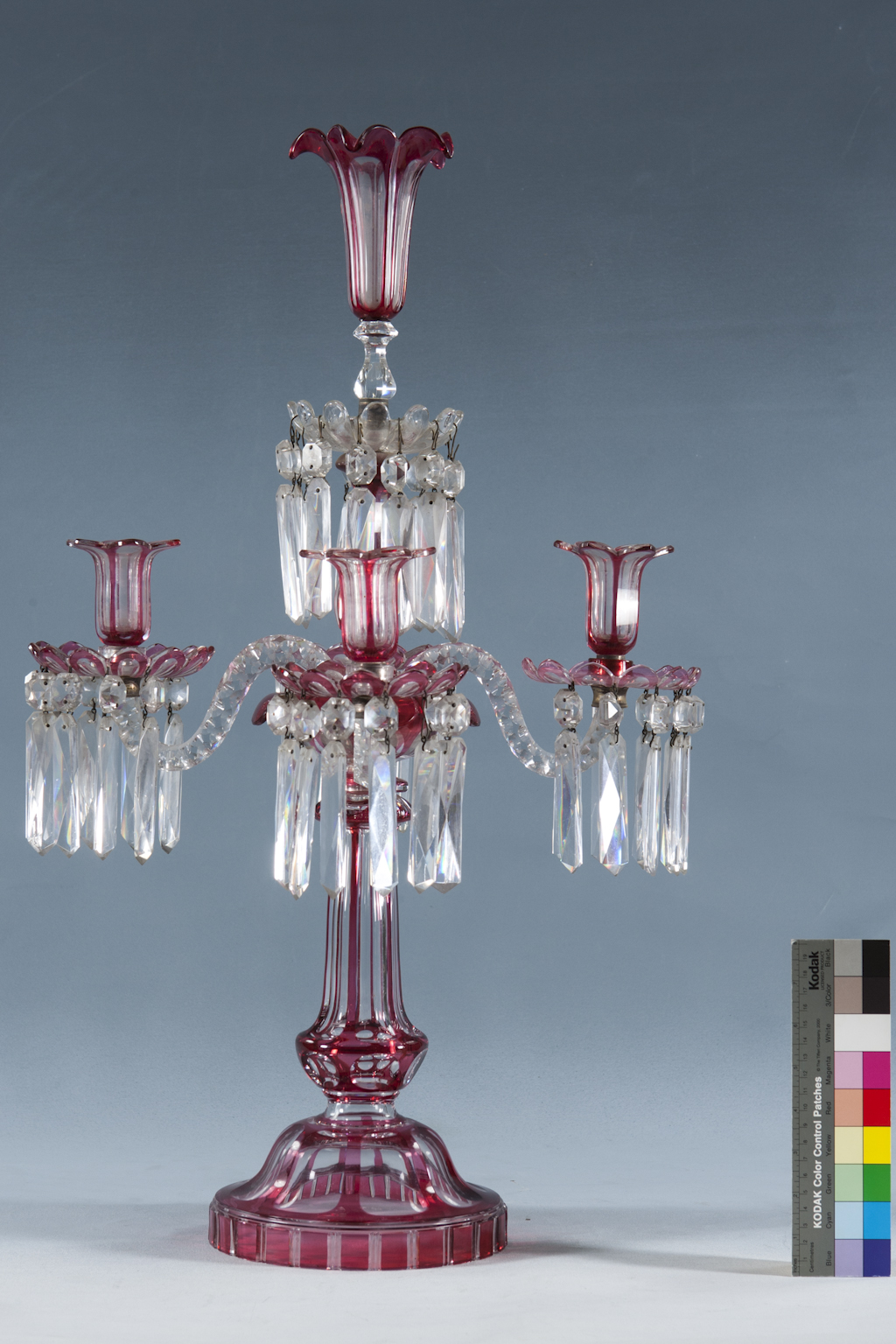 candelabro, serie - bottega muranese (fine/ inizio secc. XIX/ XX)