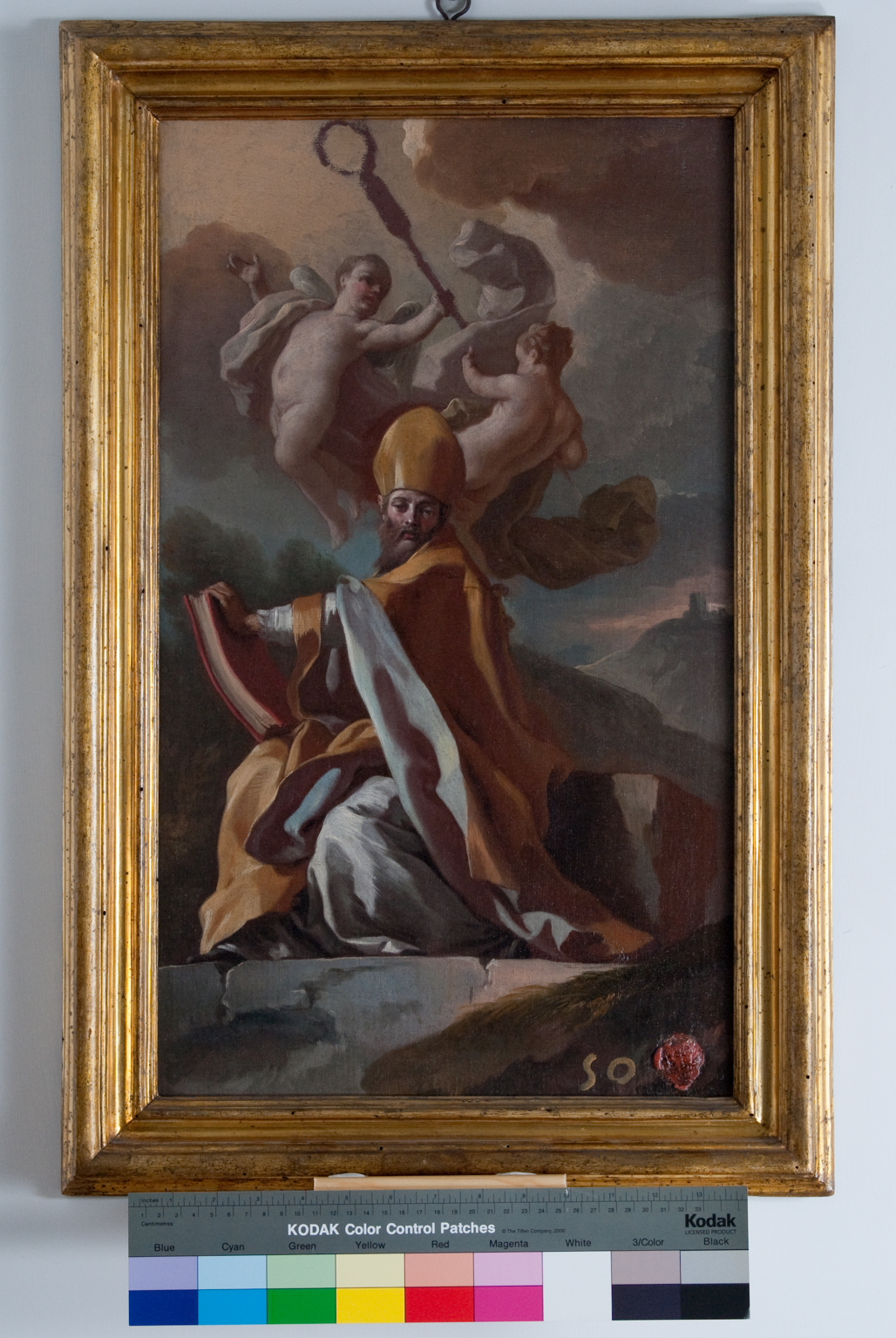 Santo vescovo (dipinto) di De Mura Francesco (sec. XVIII)