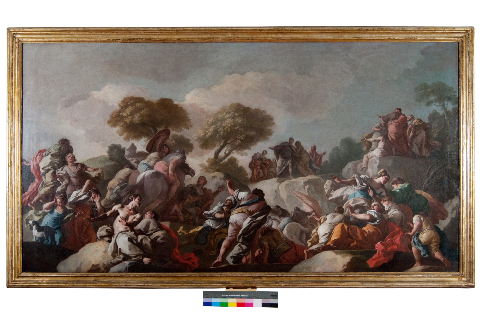 scena di terrore (dipinto) di De Mura Francesco (sec. XVIII)