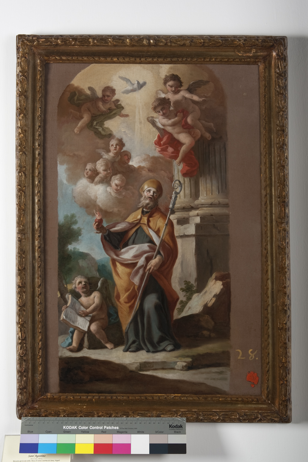 Sant'Agostino (dipinto) di De Mura Francesco (terzo quarto sec. XVIII)