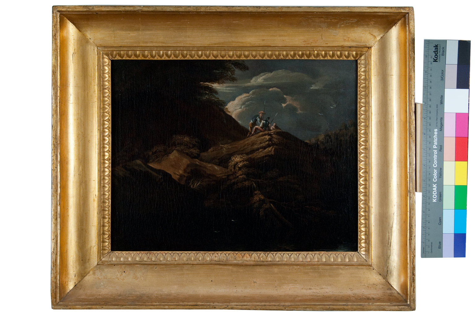 paesaggio (dipinto) di Rosa Salvator (cerchia) (seconda metà sec. XVII)