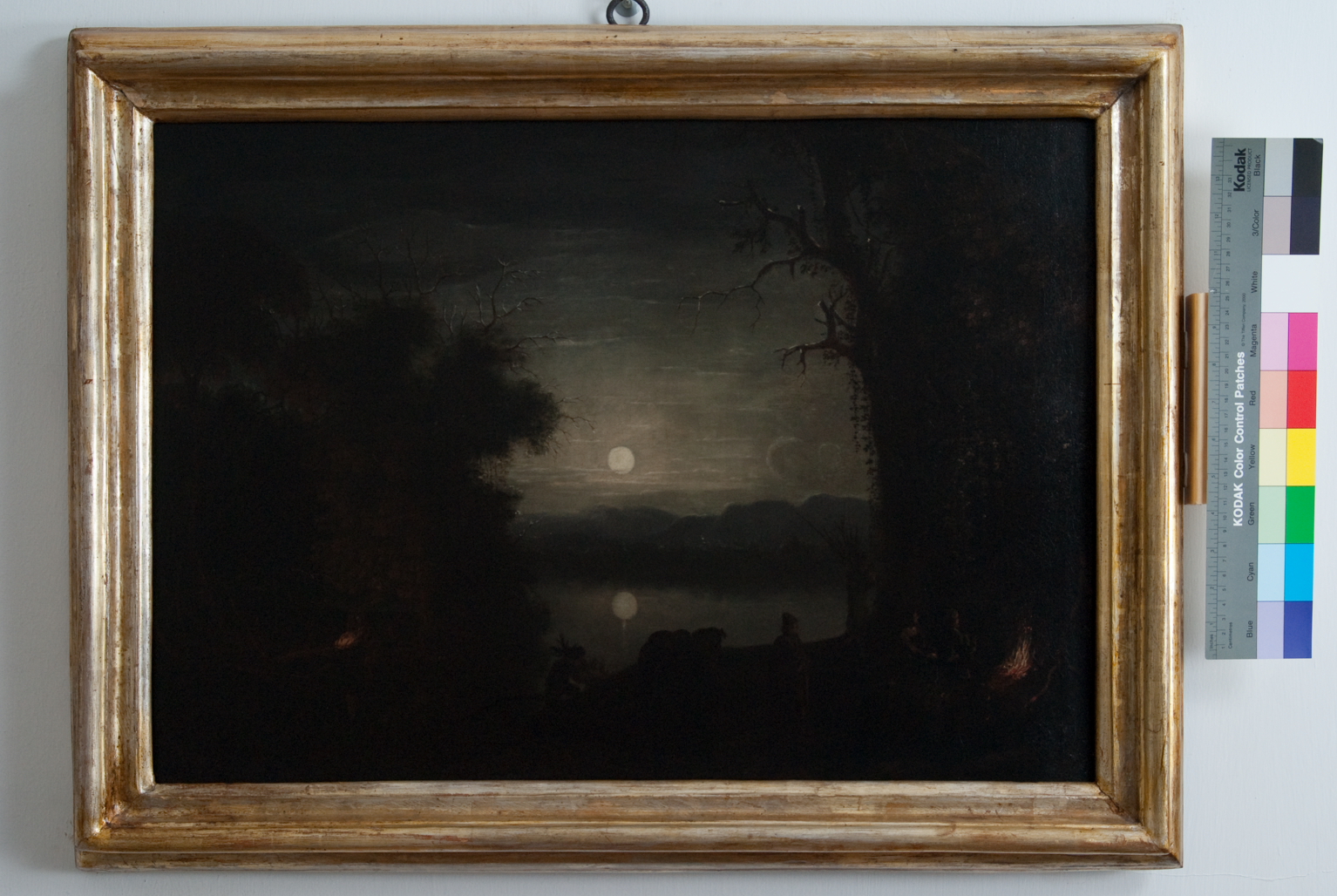 paesaggio notturno (dipinto) - ambito napoletano (inizio sec. XVIII)