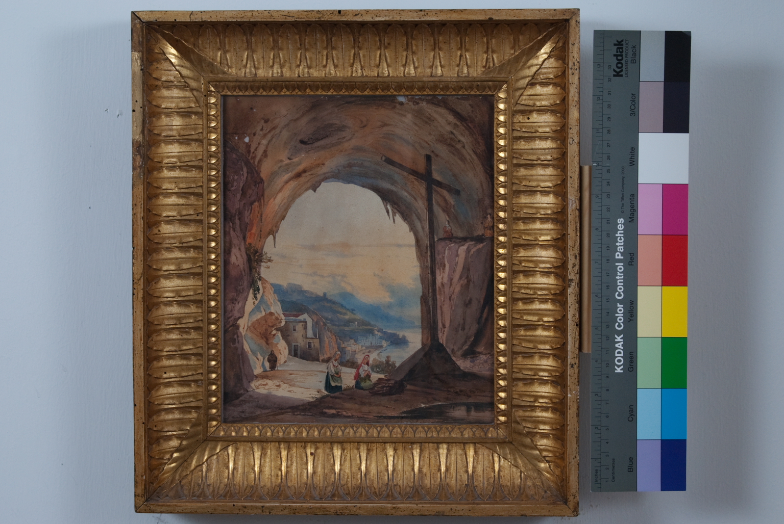 veduta della Costa Amalfitana (dipinto) di Pitloo Anton Sminck (sec. XIX)