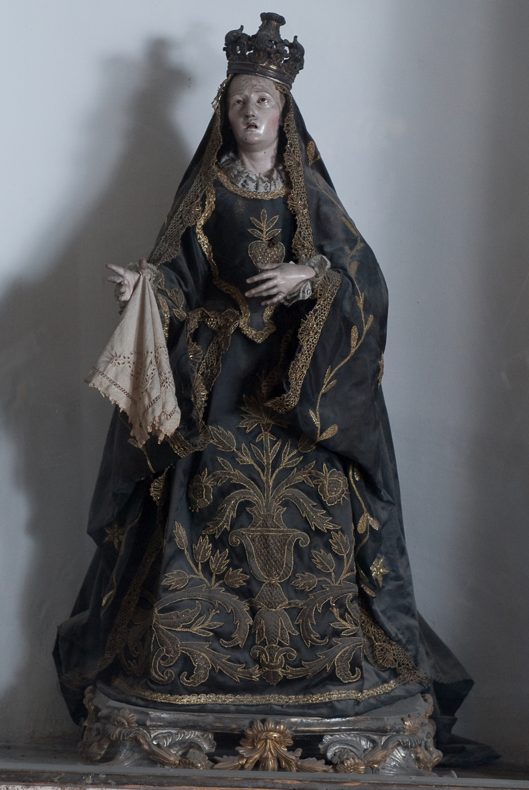 Madonna addolorata (statua) - bottega napoletana (prima metà sec. XIX)