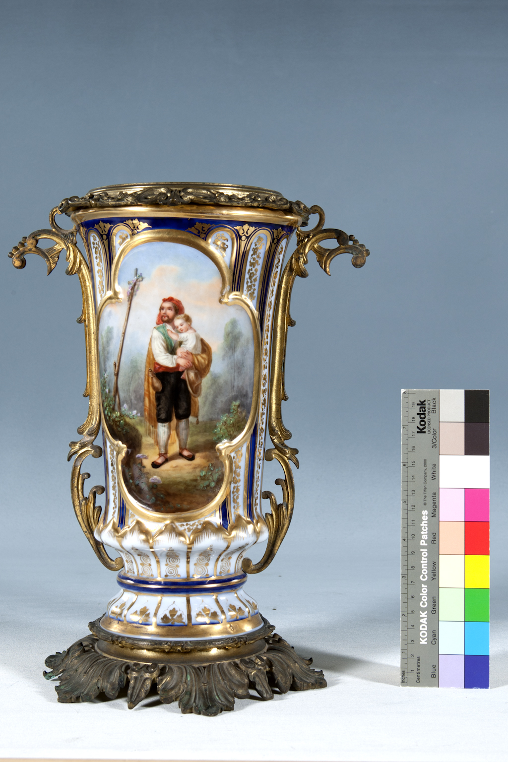 scena pastorale (vaso) - bottega francese (seconda metà sec. XIX)