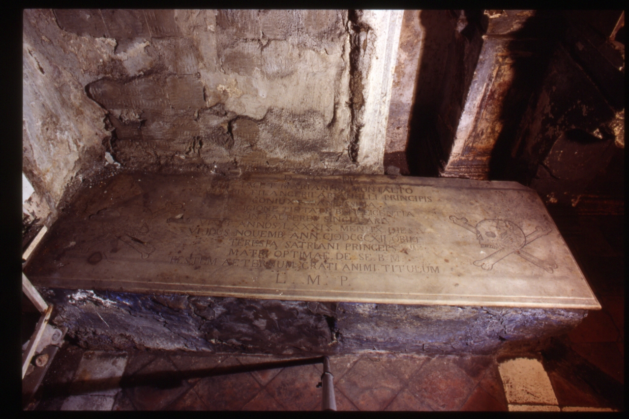 lastra tombale - bottega napoletana (sec. XIX)