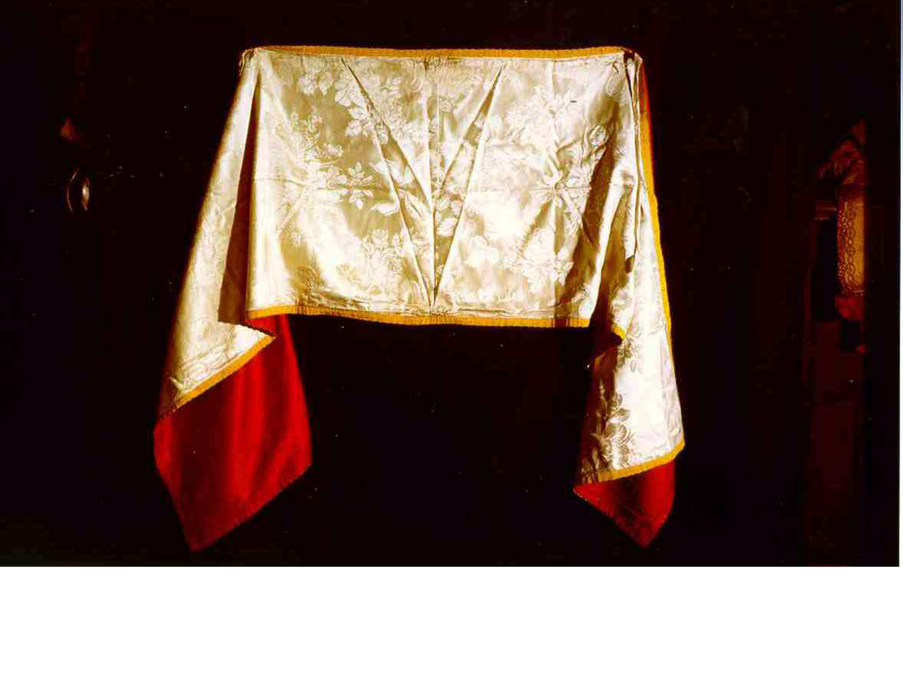 velo omerale, elemento d'insieme - manifattura napoletana (metà sec. XIX)