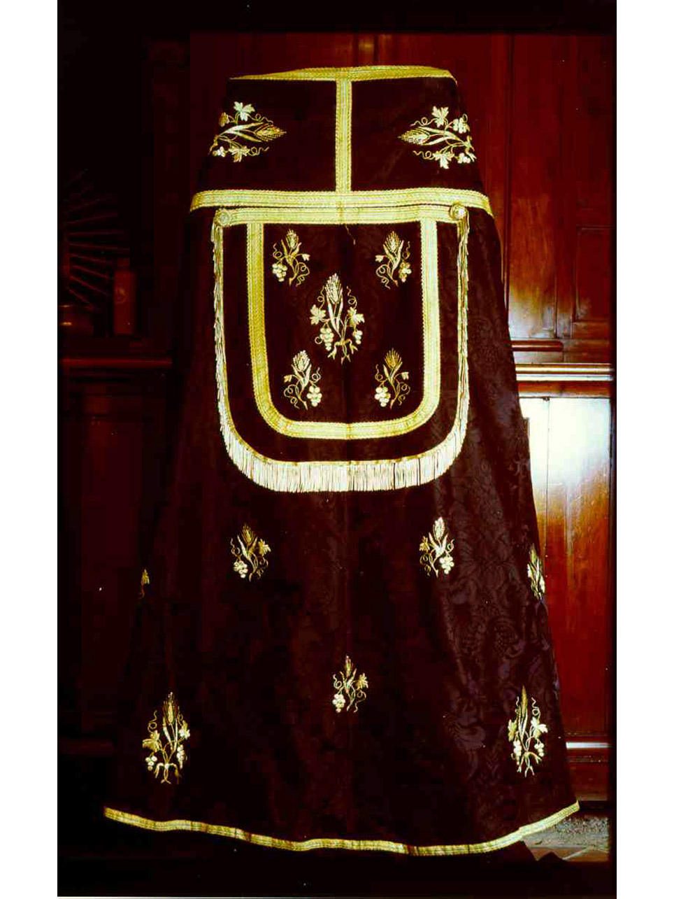 piviale, elemento d'insieme - manifattura napoletana (primo quarto sec. XIX)